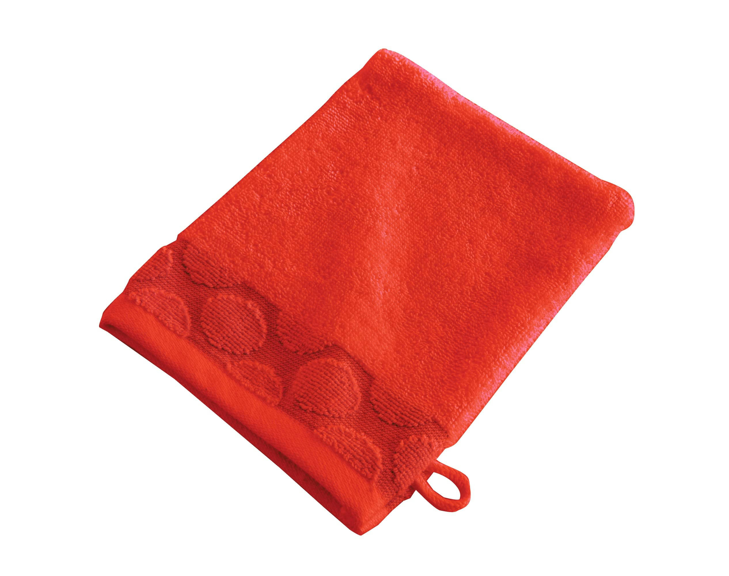 CERCLE - Gants de toilette orange corail 15x21 en coton