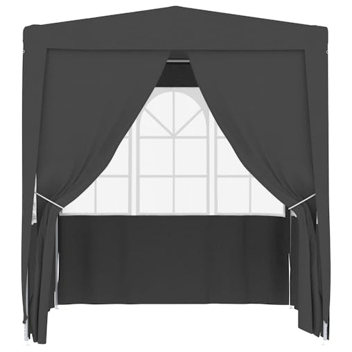 NNEVL Professional Party Tent with Side Walls 2x2 m Anthracite 90 g/m&sup2;