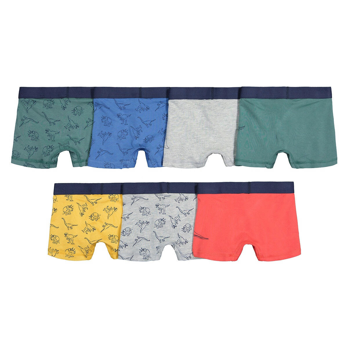 Lot de 7 boxers, motifs dinosaures