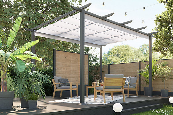 Kit profilés aluminium anthracite pour pose horizontale L.179cm Neva Klikstrom
