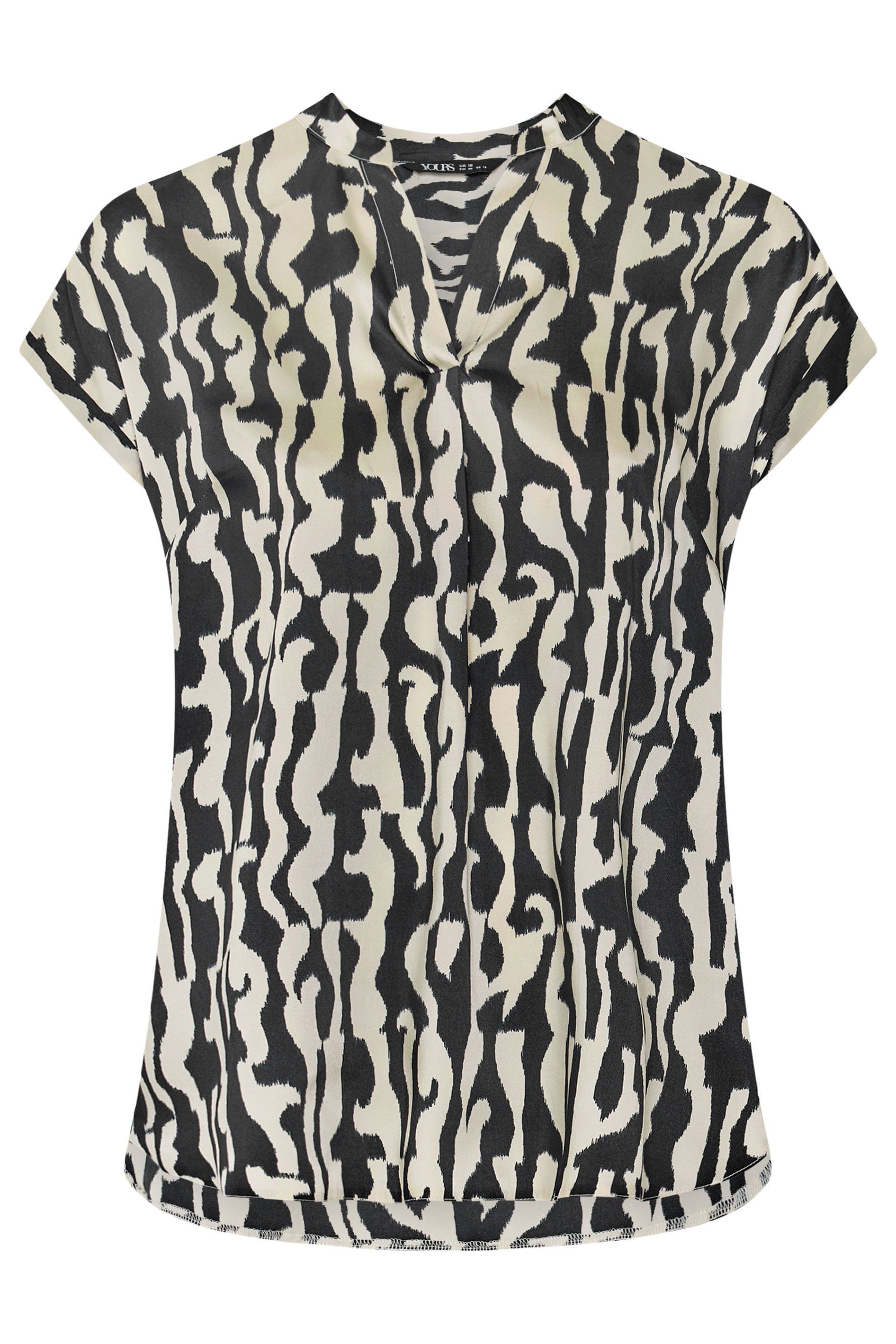 Yours Abstract Print Pleated Blouse