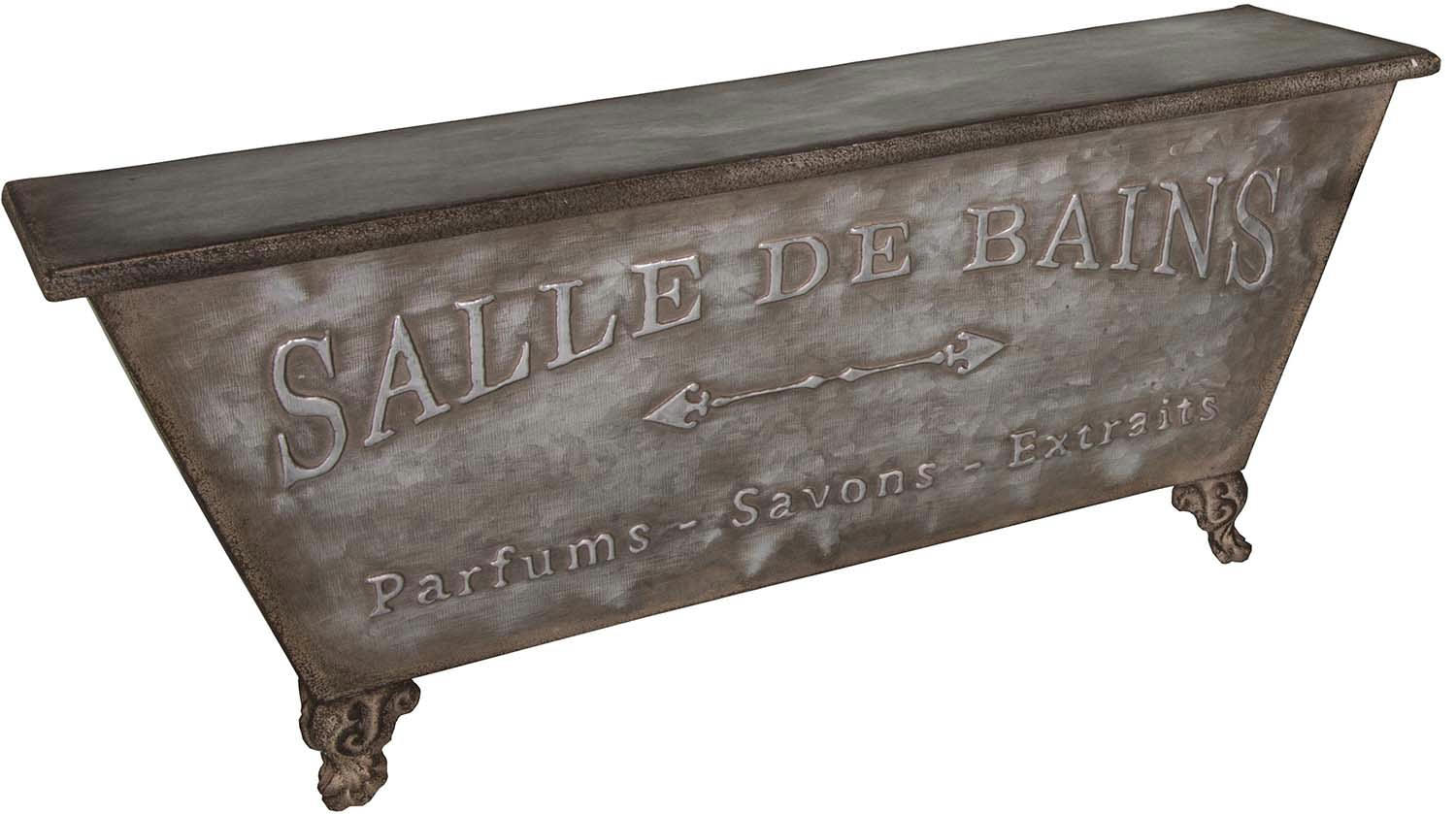 - Etagères en zinc salle de bains (lot de 2)