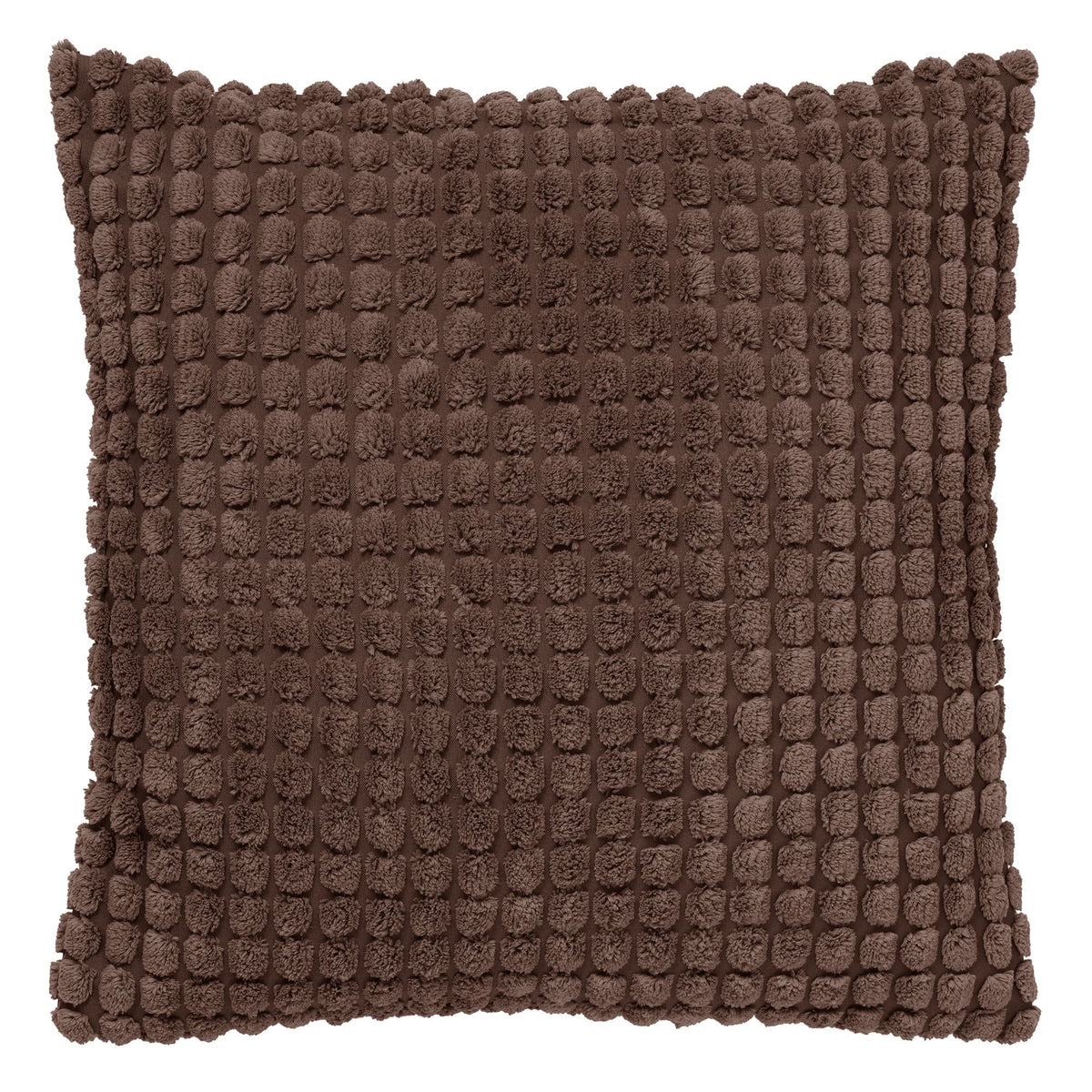 ROME - kussenhoes 45x45 cm - effen kleur - 3D-structuur - Chocolate Martini - donkerbruin