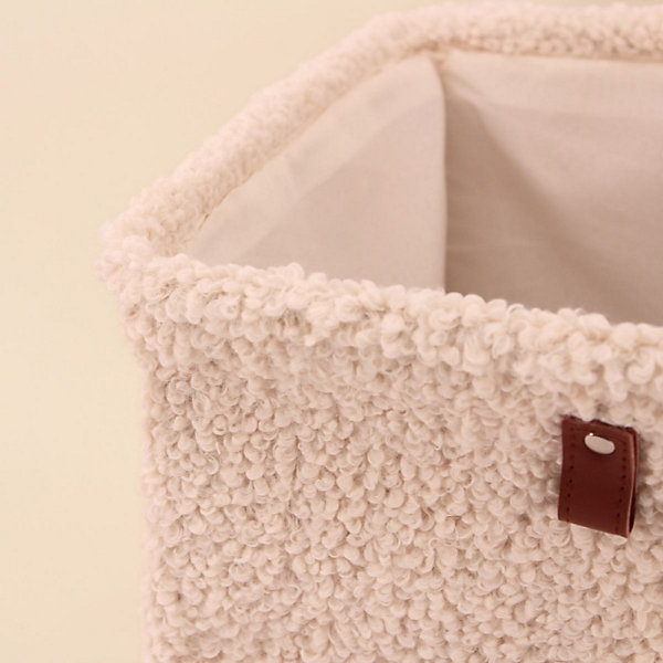Cube de rangement en bouclette 31x31x31cm
