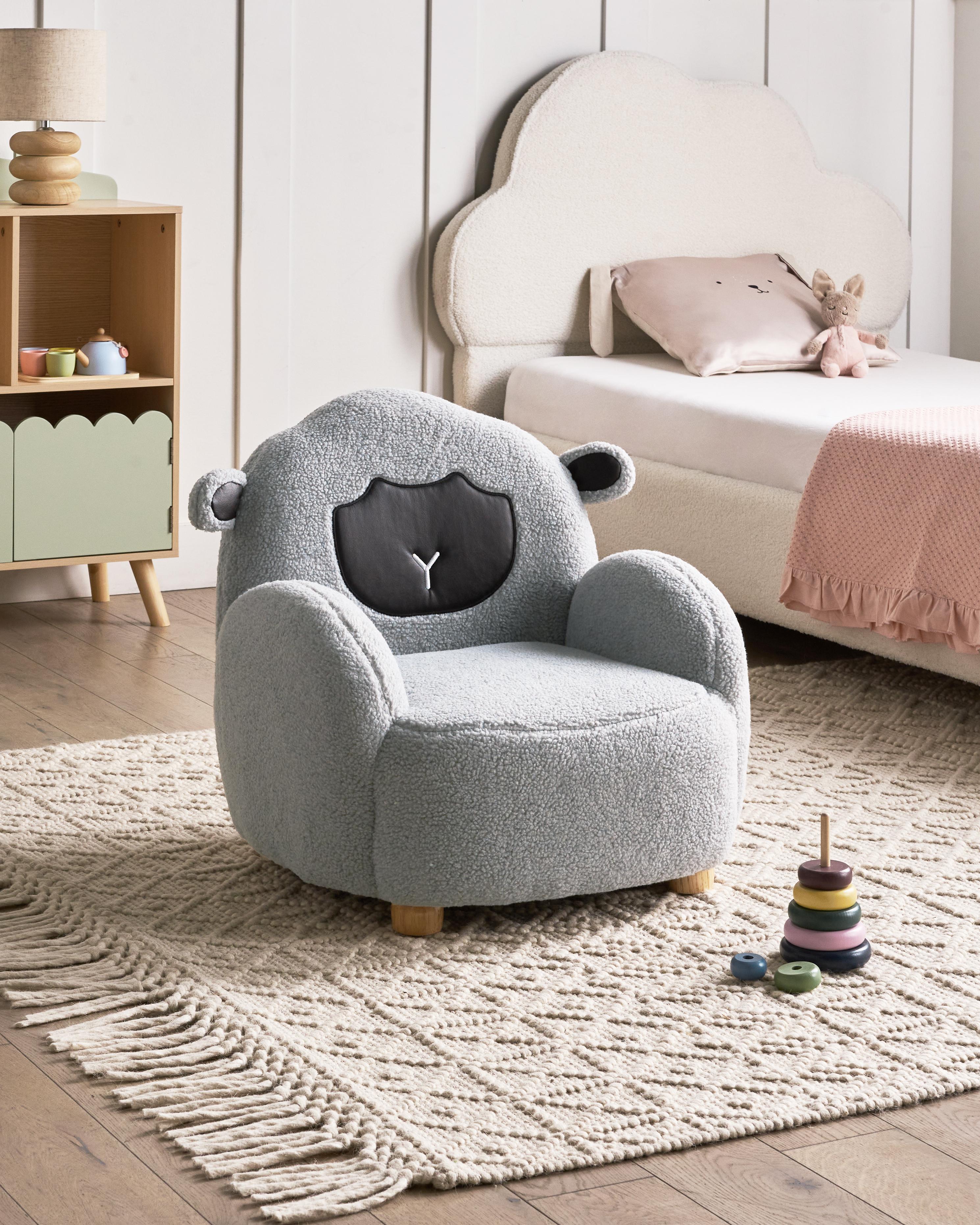 Kids Armchair Sheep ULA Boucle Grey