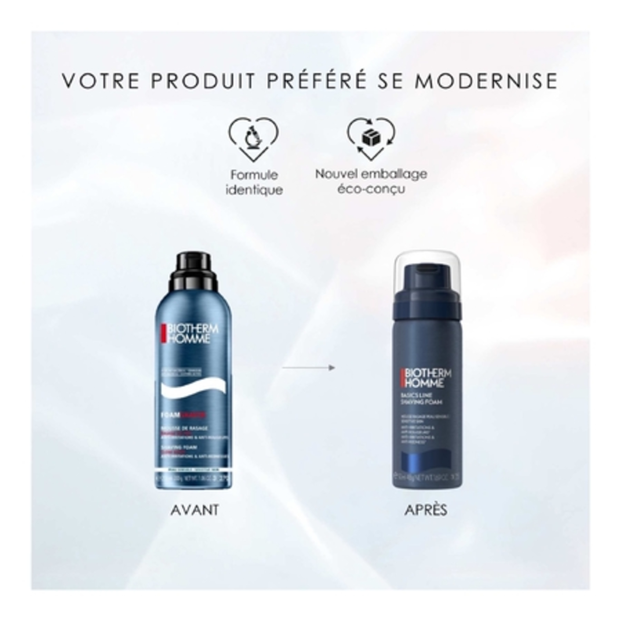HOMMEGel de rasage peau sensible apaisant & revitalisant