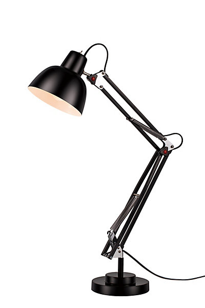 Lampe de table incandescent Ginaz GoodHome E14 noir