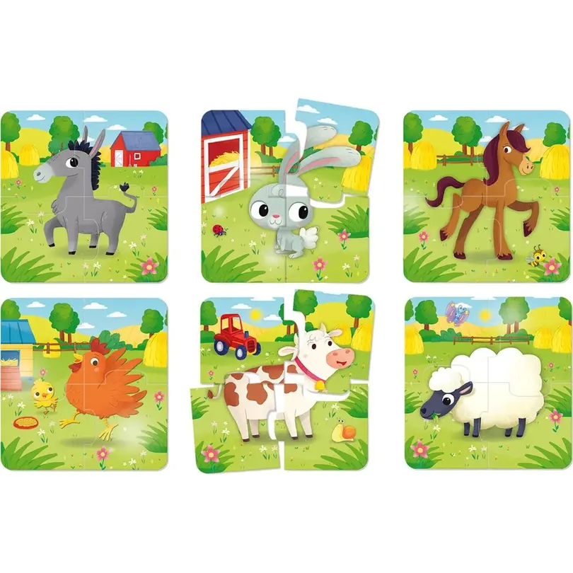 Puzzle 4-teilig Bauernhof