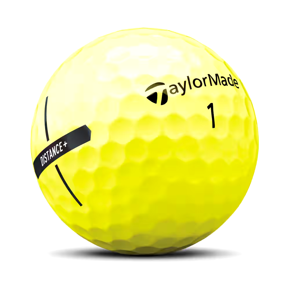 TaylorMade Distance+ Golf Balls, 12-pk, Yellow
