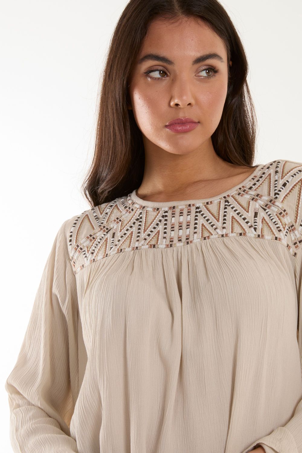 Blue Vanilla Embroidered Top