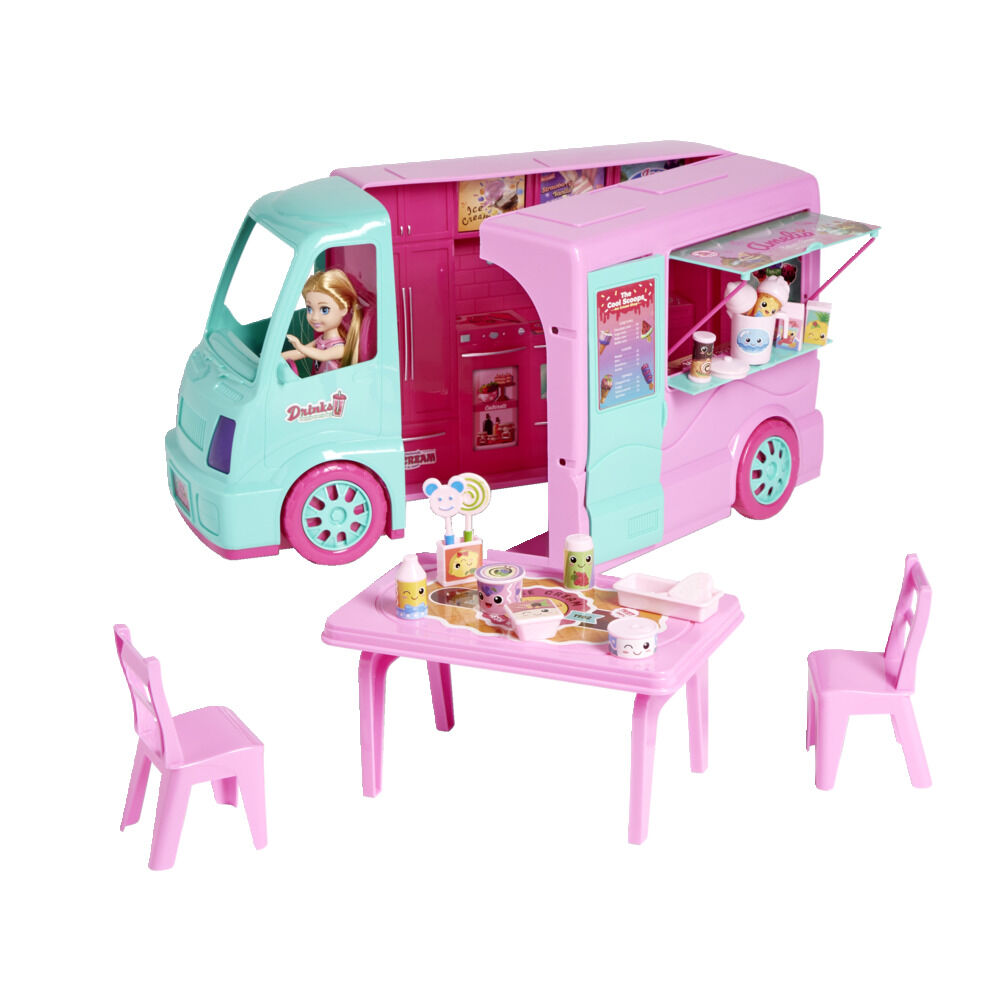 Camion glace avec poupée Amelia 21 pièces