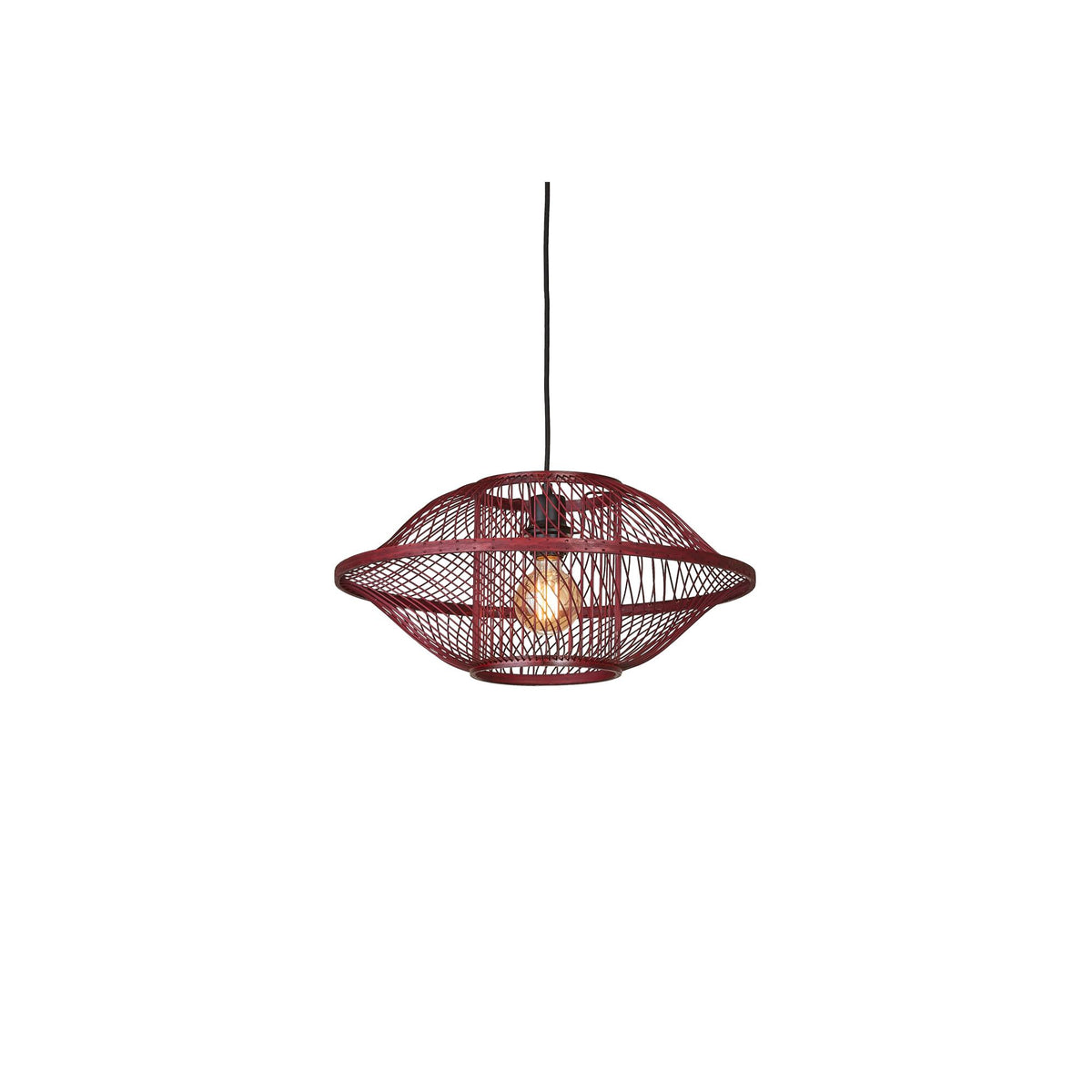 GOOD&MOJO hanglamp MAUI - rood - Ø50cm