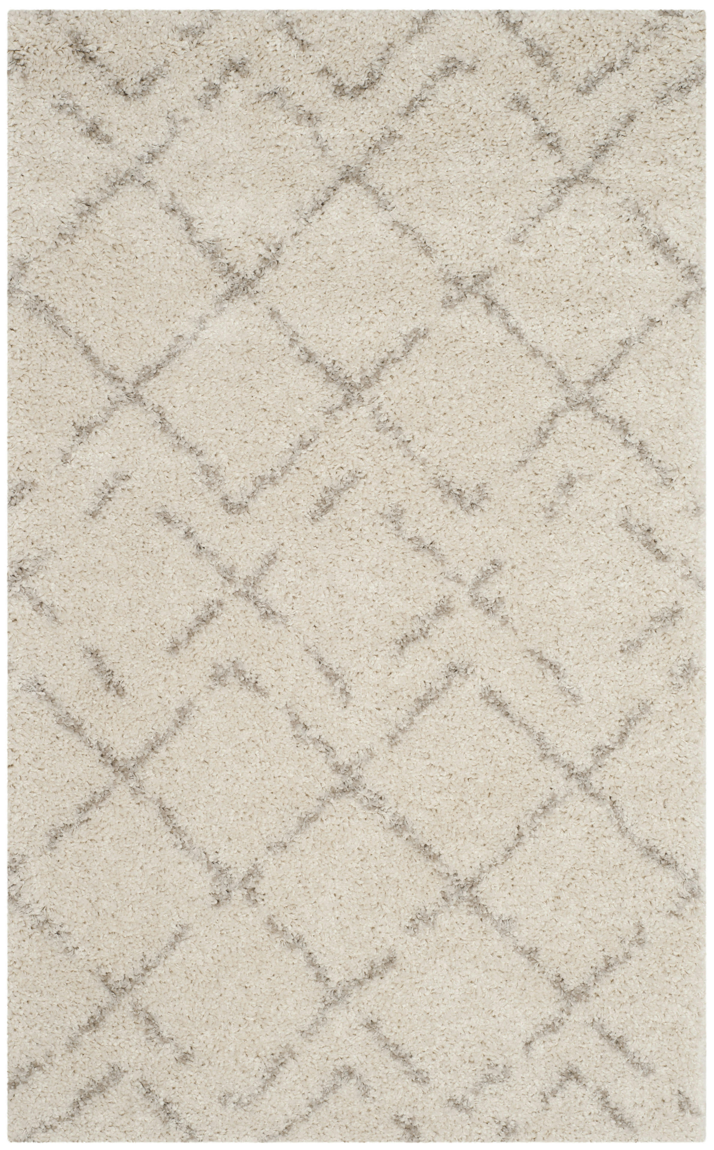 ARIZONA SHAG - Tapis de salon interieur en  ivoire & beige, 91 x 152 cm