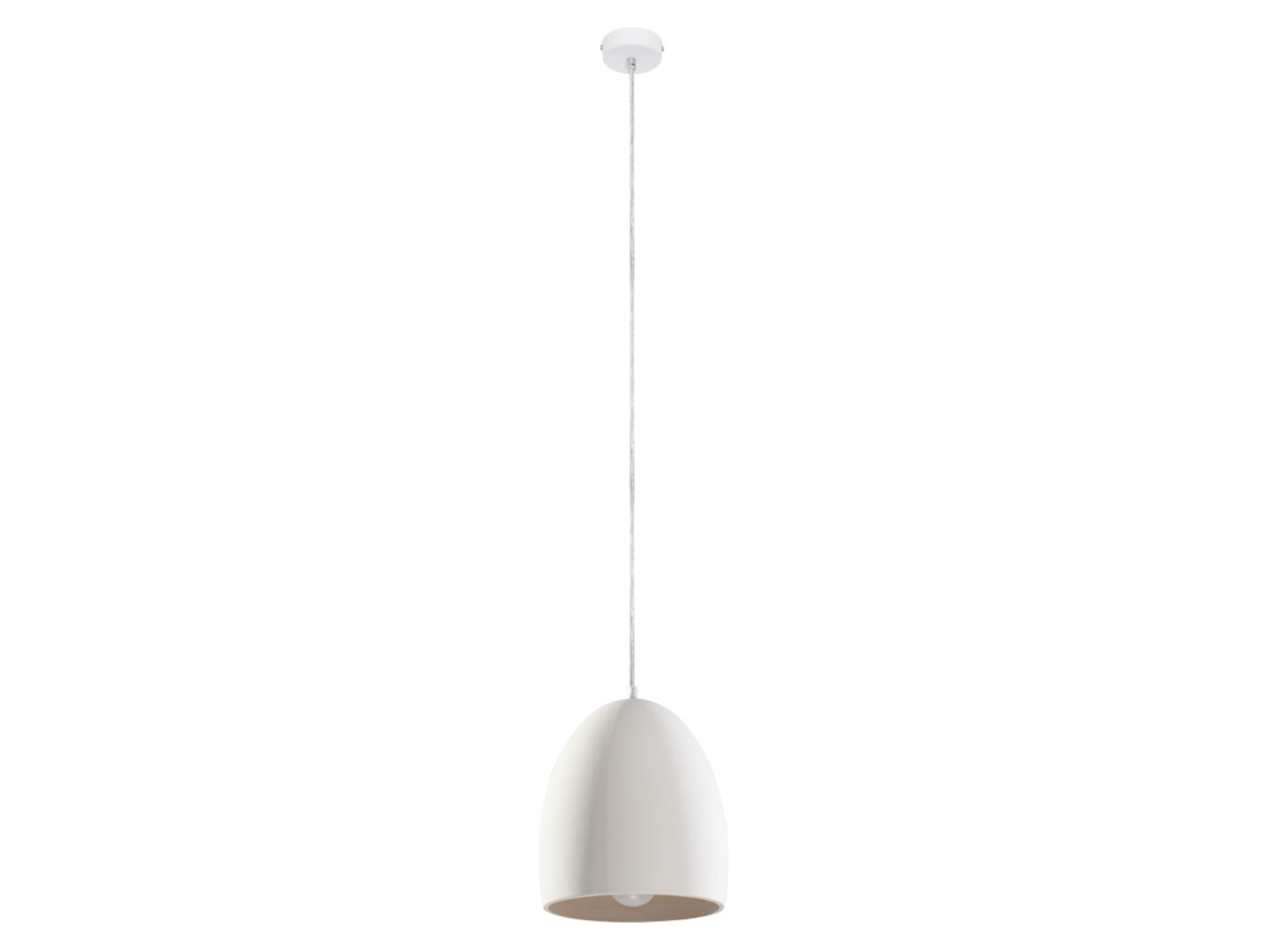 Lampa wisząca Flawiusz ceramiczna biała