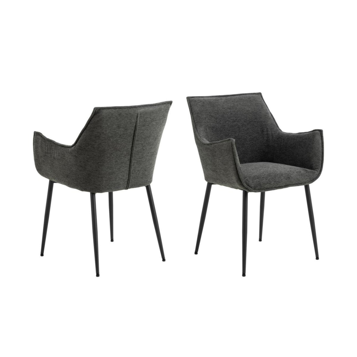 Rebellenclub Eetkamerstoel Lismore - Set Van 2 - Donkergrijs