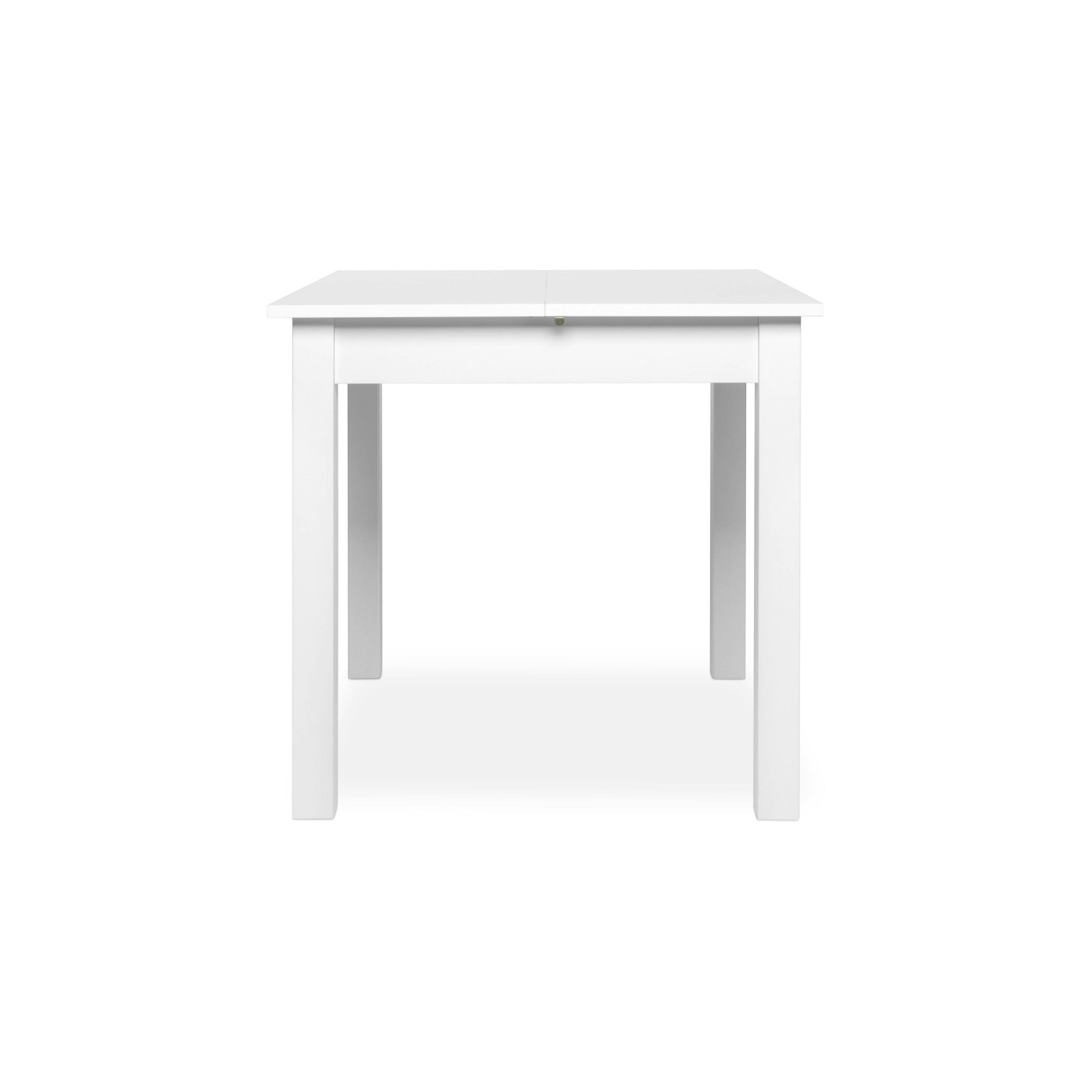 Table blanche carrée extensible 80-120 cm ALVA