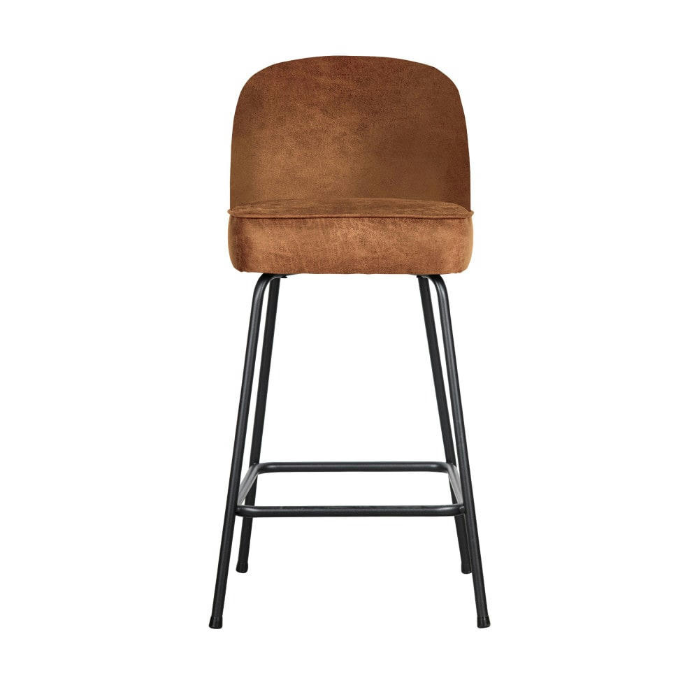 VOGUE - Tabouret de bar en simili 65cm cognac