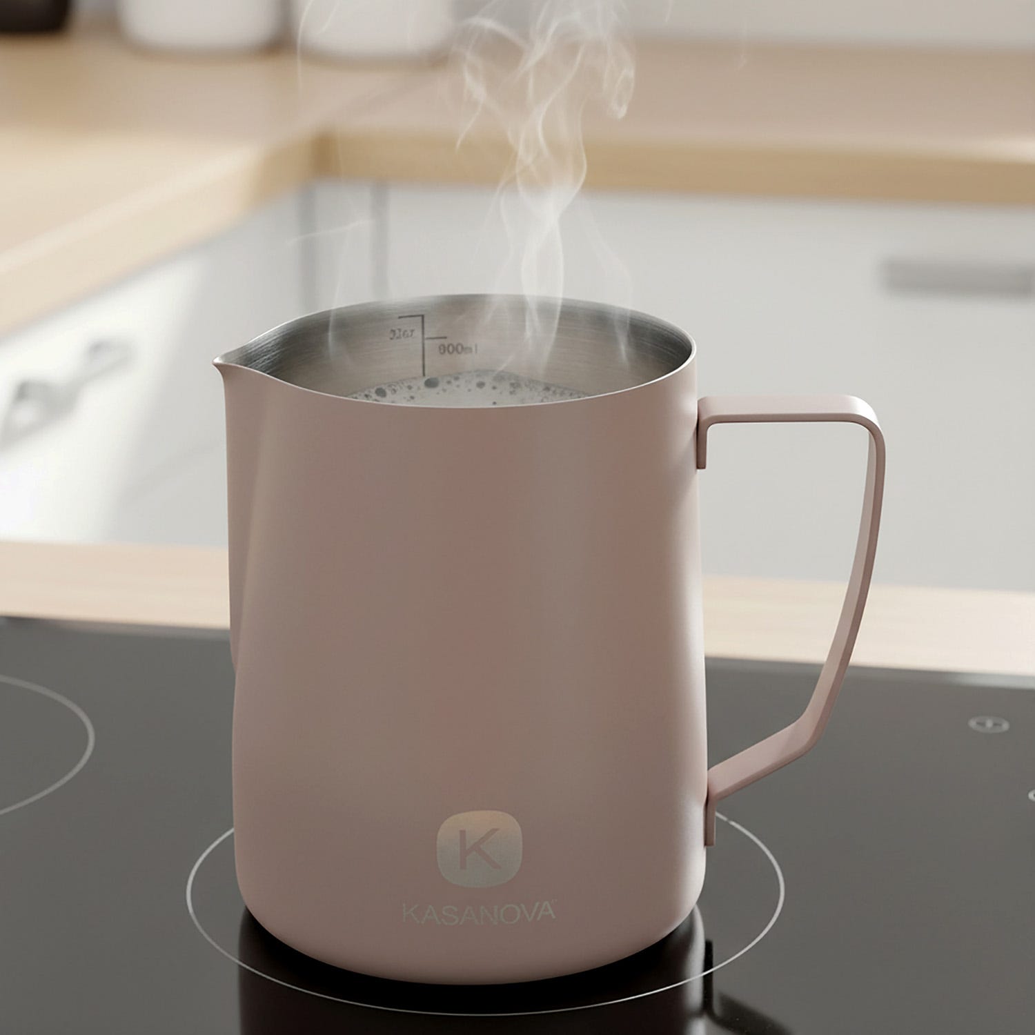 Bricco latte 900 ml acciaio inox taupe