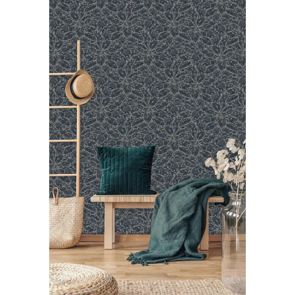 Dutch Wallcoverings - Jungle Fever Lucera zwart/zilver - 0,53x10,05m