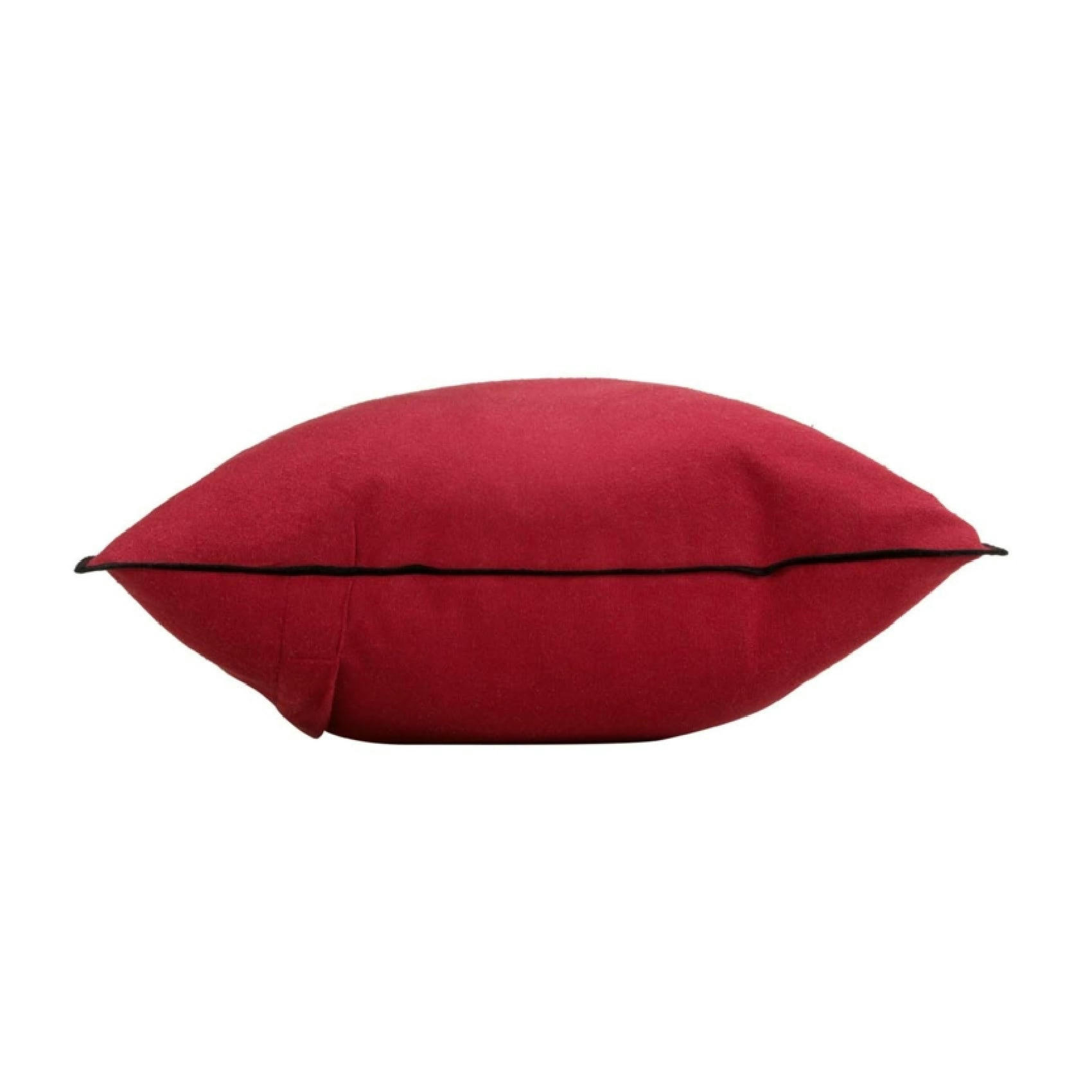 - Coussin avec surjet en coton recyclé bordeaux 40x60 cm