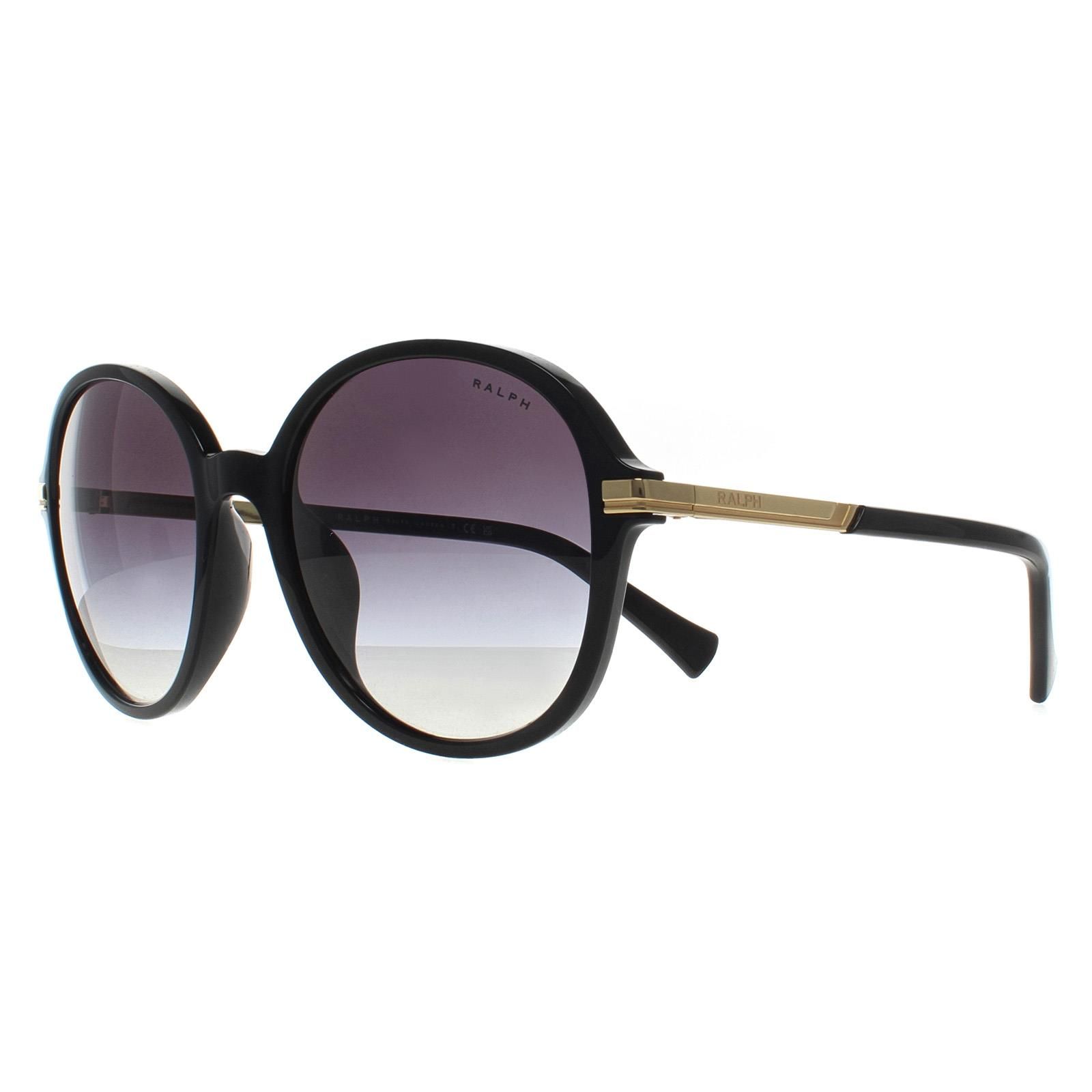 Ralph by Ralph Lauren Round Shiny Black Grey Gradient RA5297U