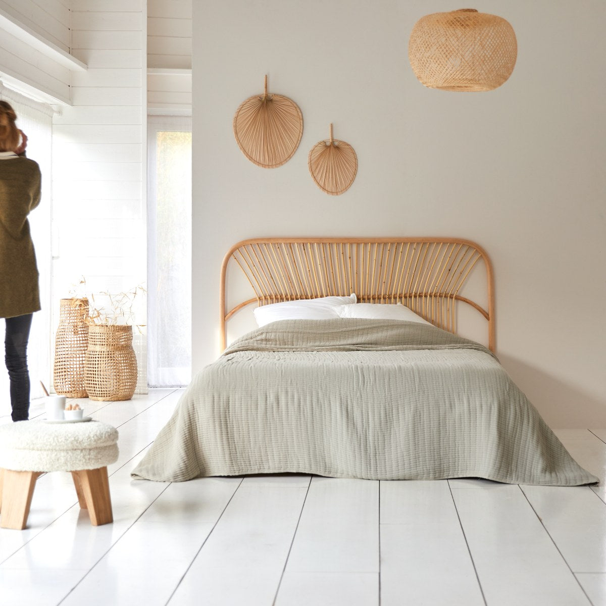 Tikamoon - Colette - Rotan hoofdbord 160 cm