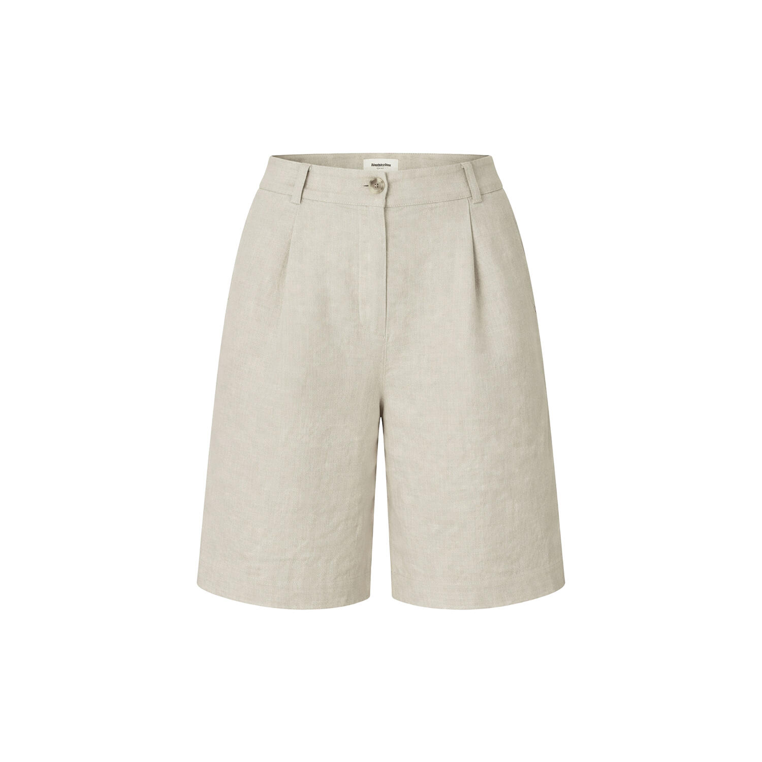 Galemd linen long shorts, beige melange