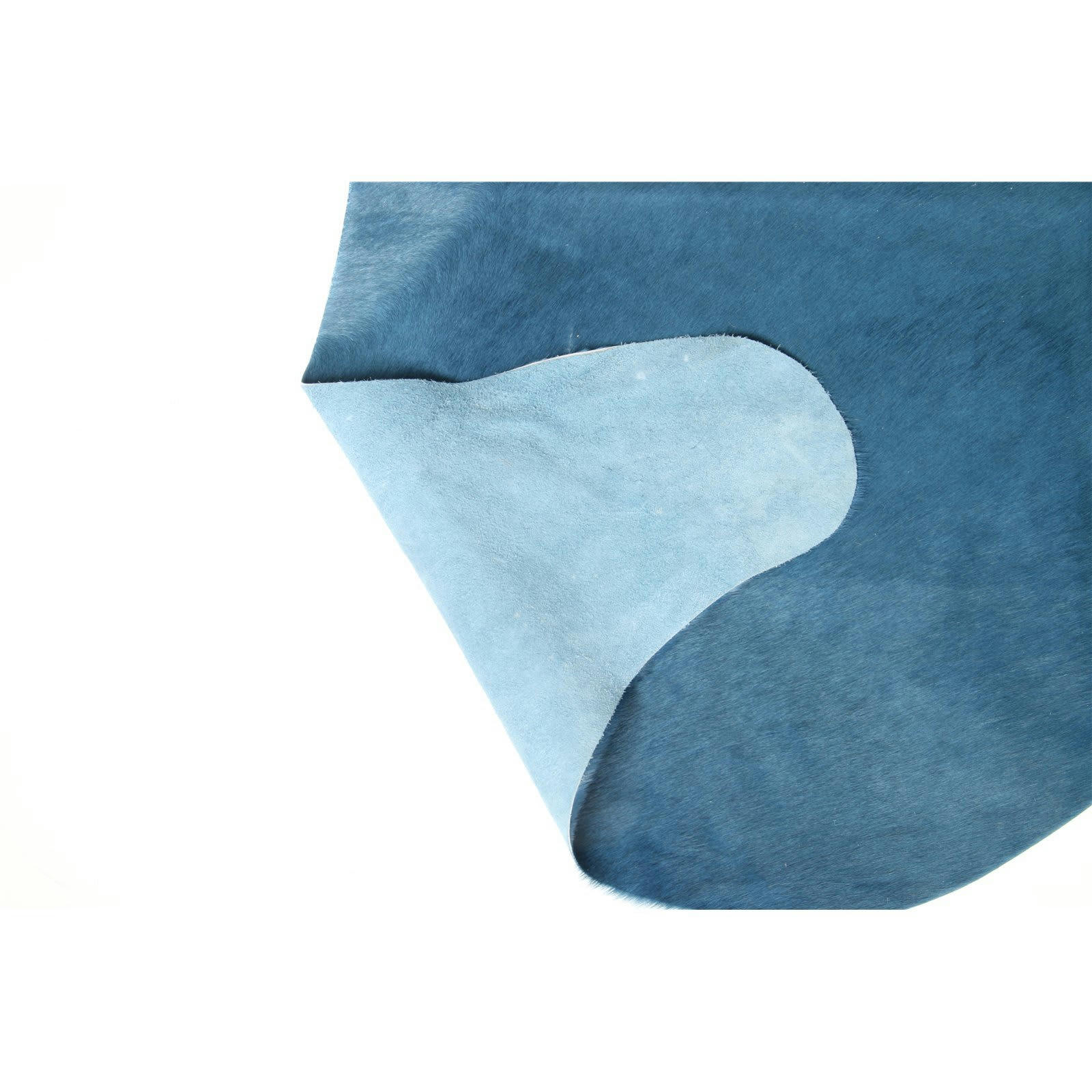 COW - Tapis peau naturelle Cuir Bleu