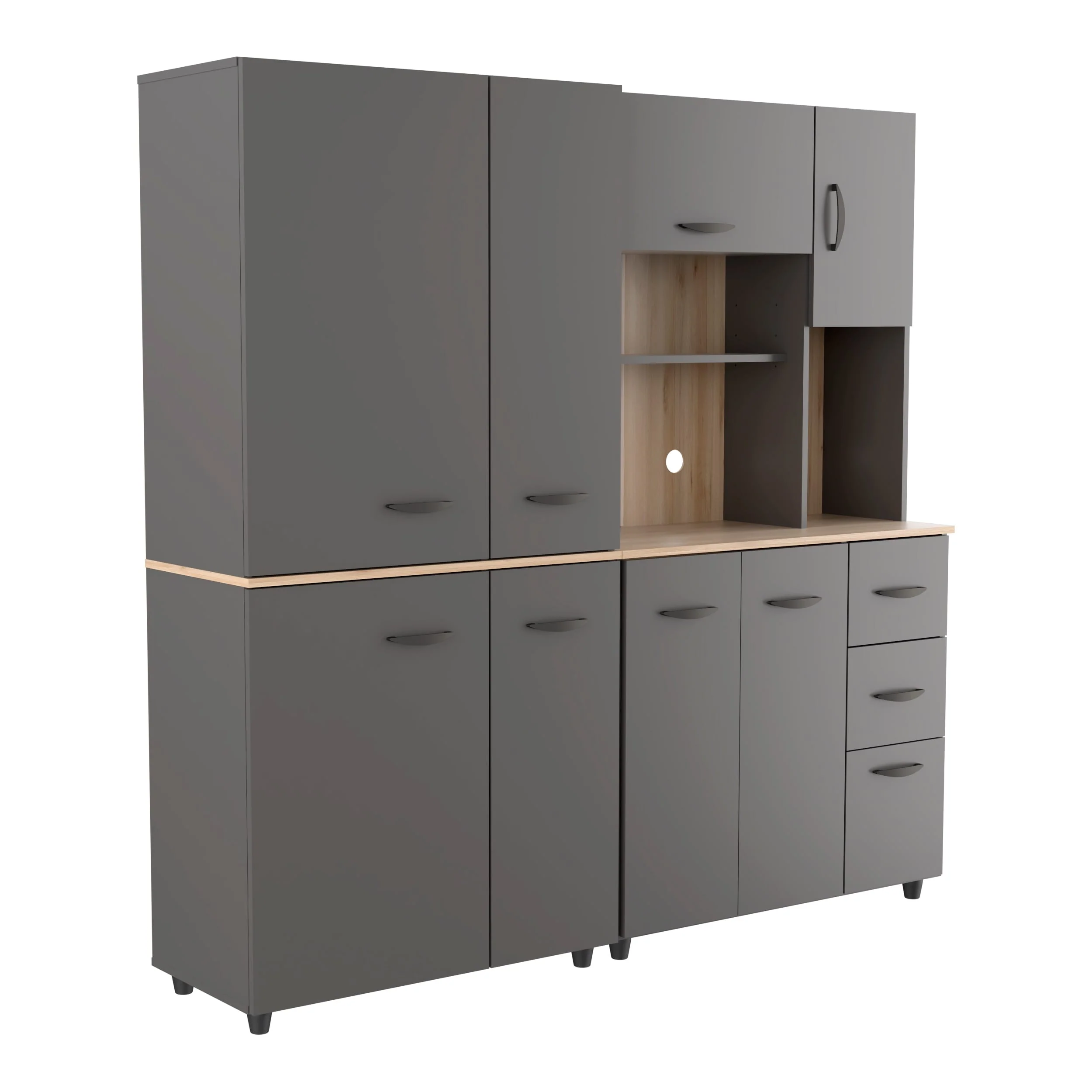 Inval Proforte 2-Piece 17-Shelf Garage Cabinet Set