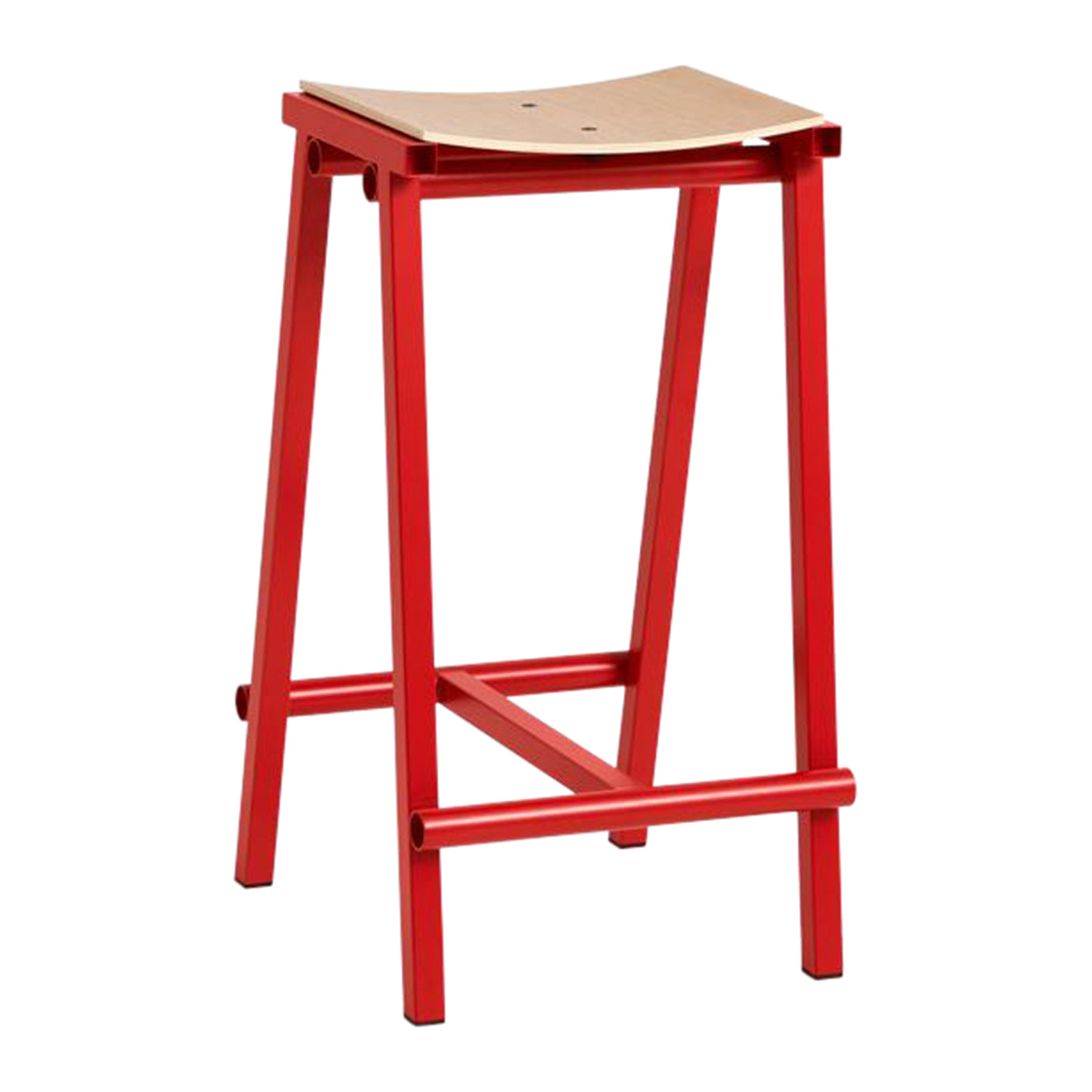 HAY Taburete 8 Barkruk Low H 65 cm - Signal Red