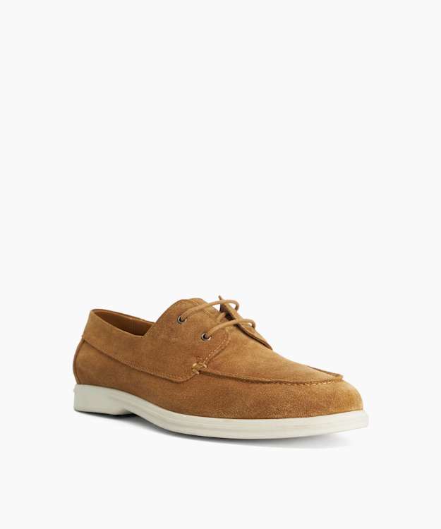 Boldman Tan - Tan Suede Boat Shoes