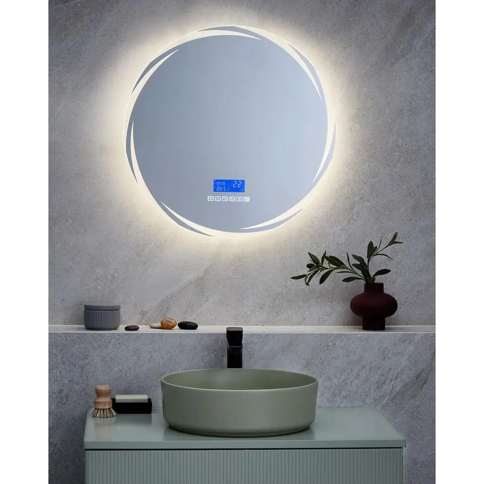 TANAY - Badkamerspiegel met LED - Zilver - Aluminium