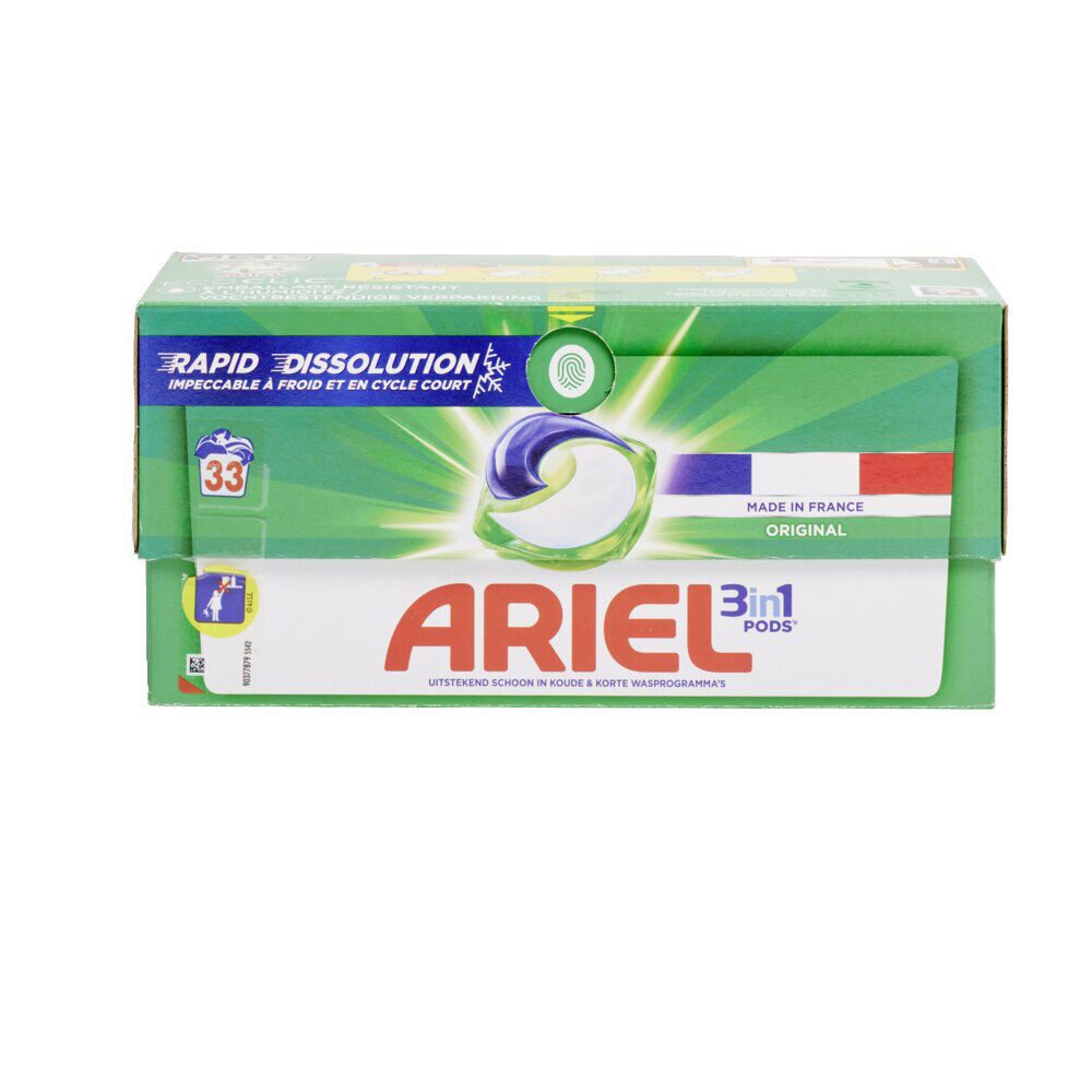 Lessive Ariel 33 capsules Original 3 en 1