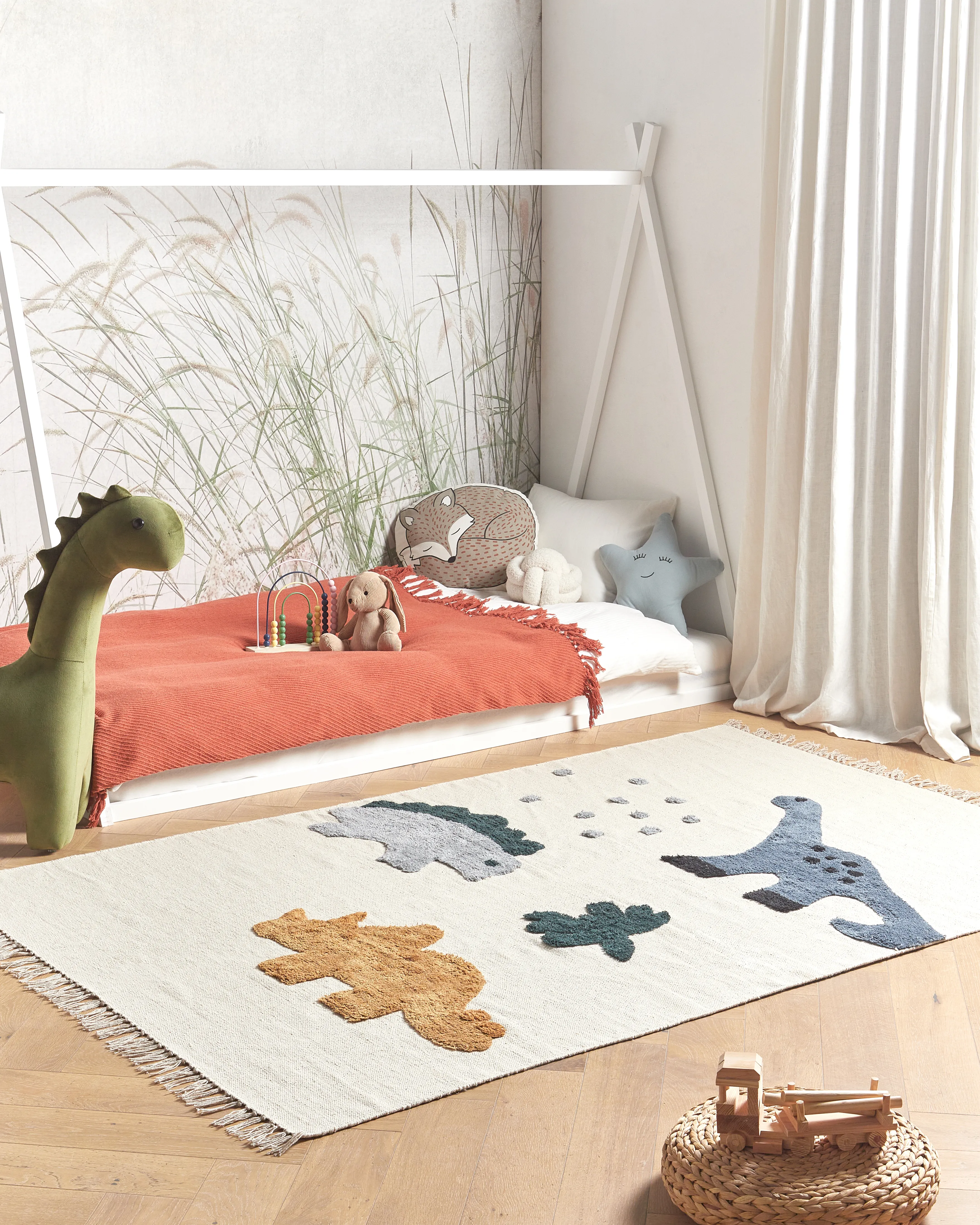 Kids Rug GHARTA Multicolour 140 x 200 cm Cotton