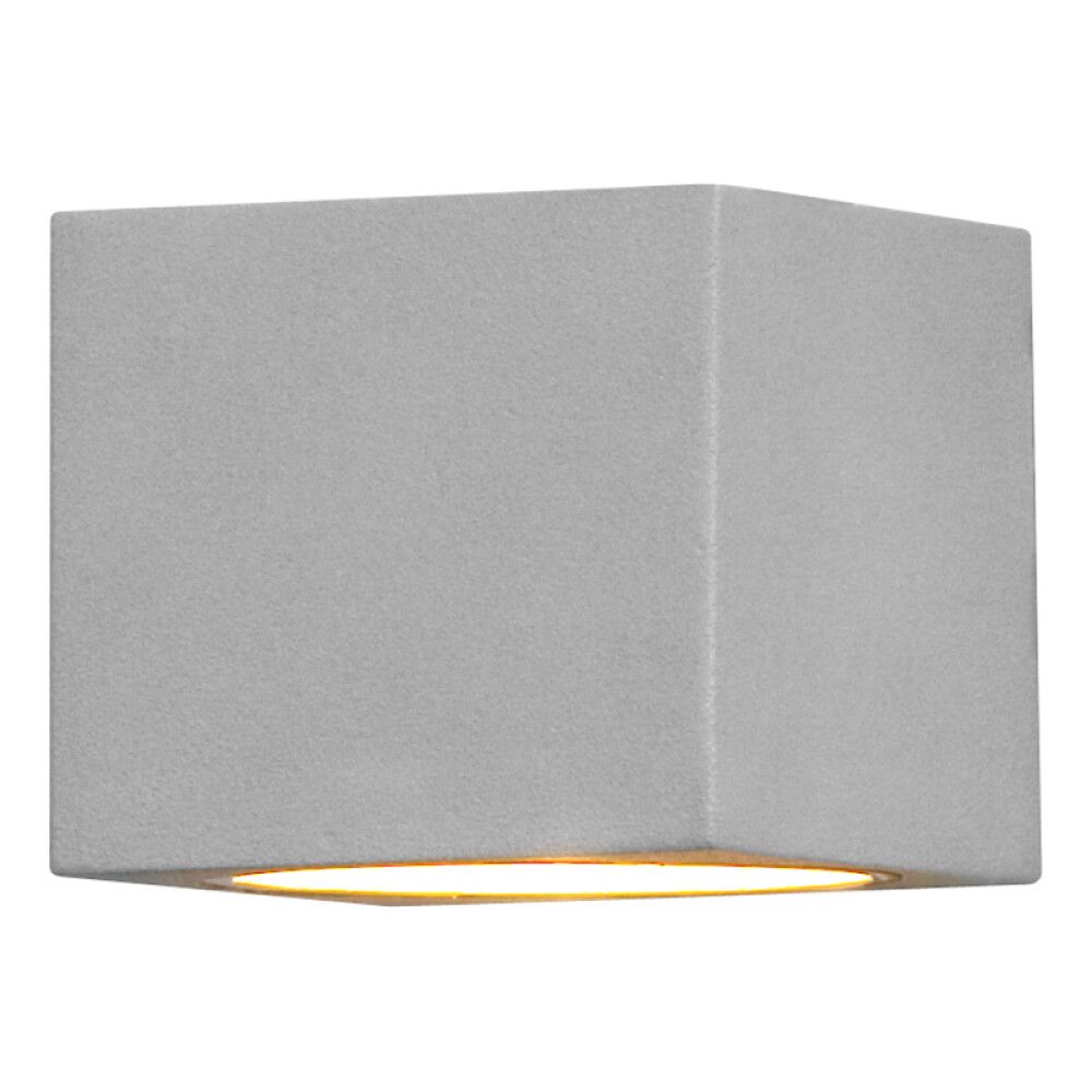VEGGLAMPE KONSTSMIDE MODENA QUADRAT ALUMINIUM IP44