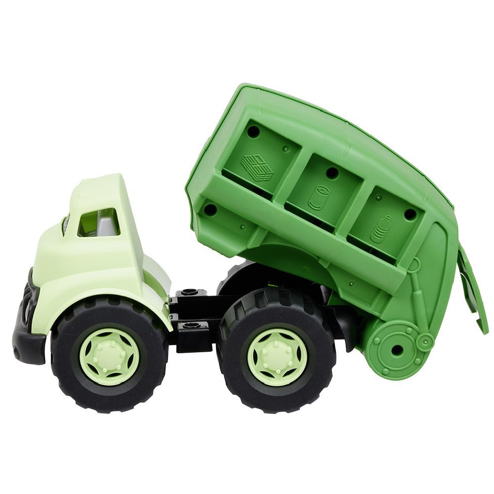 Camion à poubelle vert