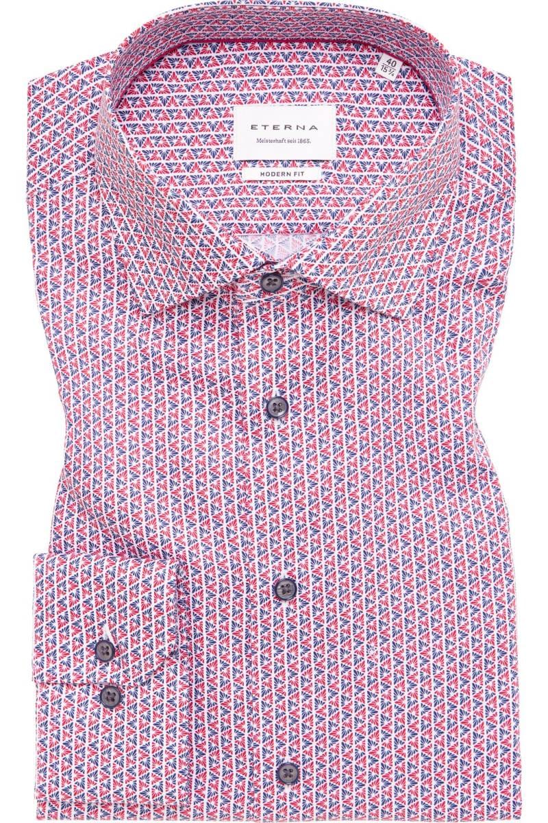 ETERNA Modern Fit Hemd chianti, Bedruckt