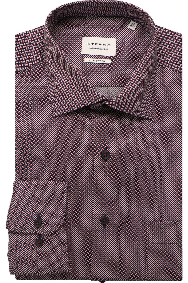 ETERNA Comfort Fit Hemd rose, Bedruckt