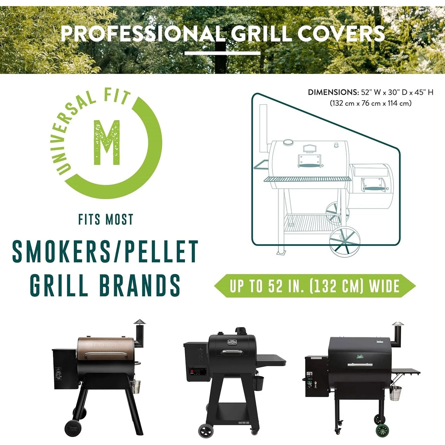 Patio Companion Professional Smoker Cover 52 Inch - 52 Inch