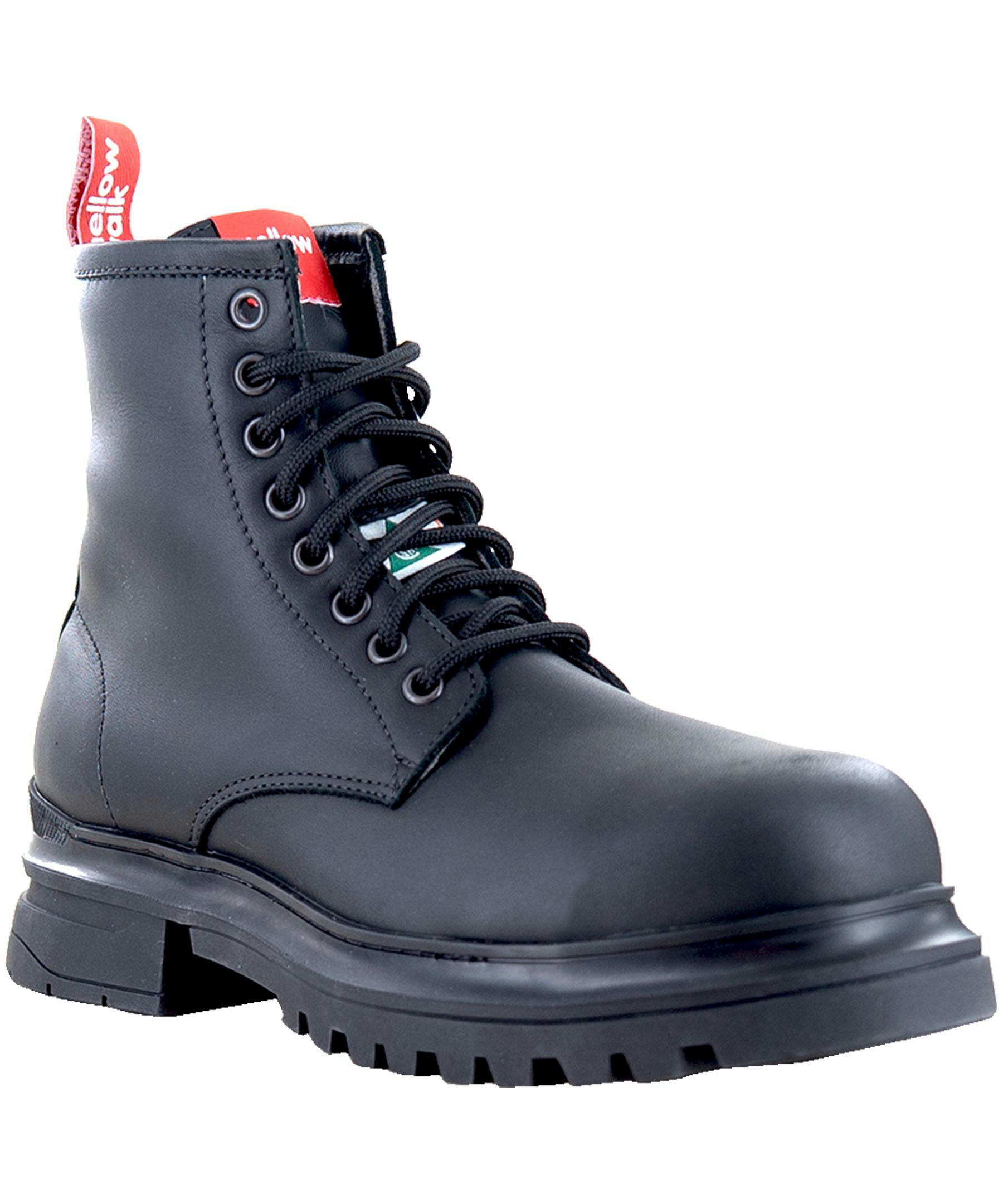 Mellow Walk Men's 6 Inch Hybrid Composite Toe Composite Plate Leather Lace Up Work Boot