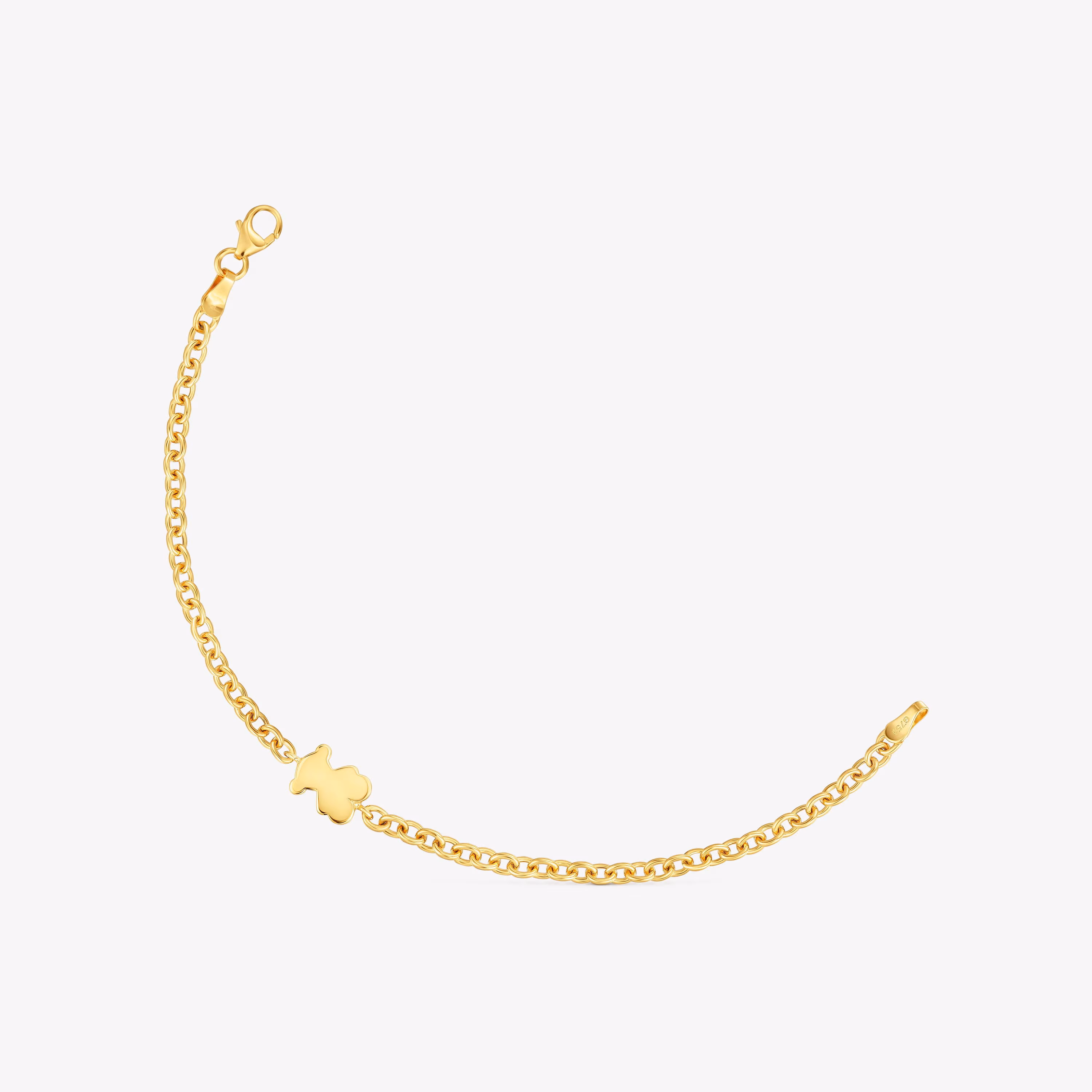 Pulsera cadena de oro con motivo oso 10 mm Sweet Dolls