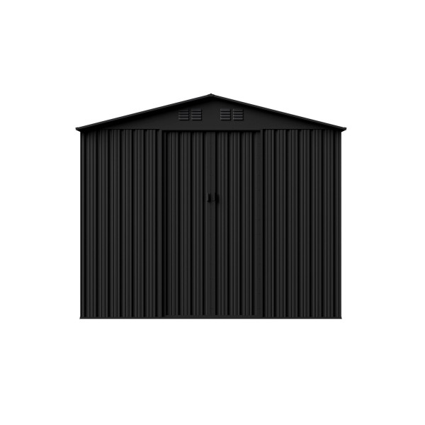 Domek metalowy NORDVIC Magni 283x251 cm, przesuwne drzwi, Cold Grey