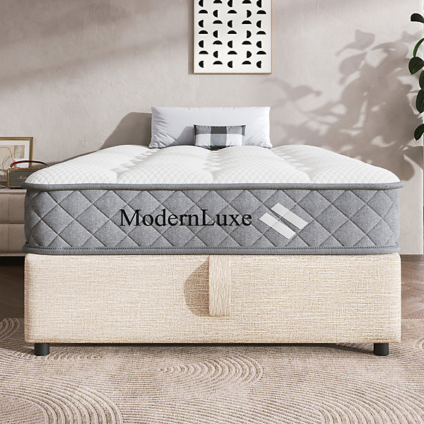 Matelas Orthopédique 90x200 cm, 7 Zones de Confort, Ressorts ensachés et Mousse Froid, Soutien H3 Moyenne Ferme, H 20 cm, Blanc