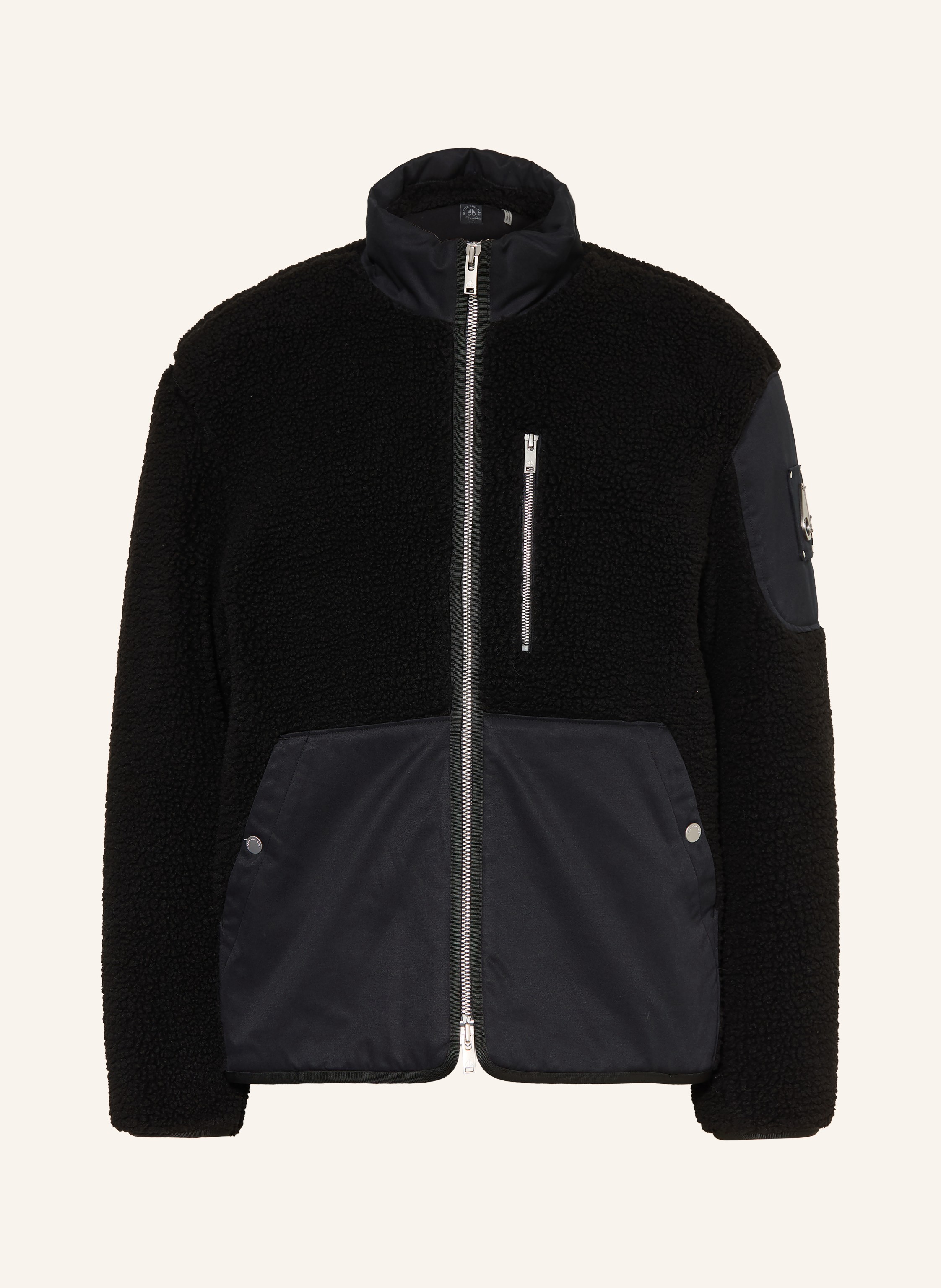 MOOSE KNUCKLES Teddyfell-Jacke im Materialmix