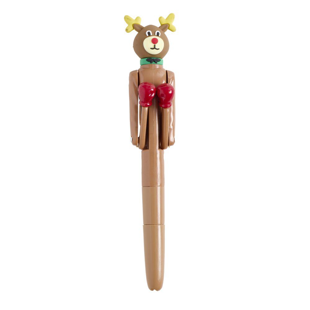 Stylo de No&euml;l avec jeu de boxe L18cm (3 modèles)