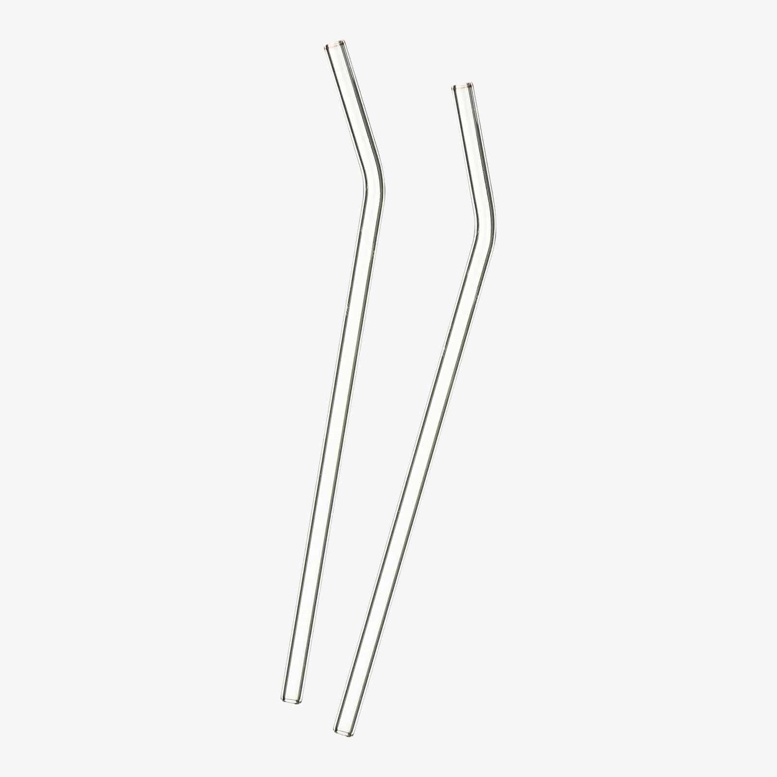 Glas-Trinkhalme Grün, 2 Stück