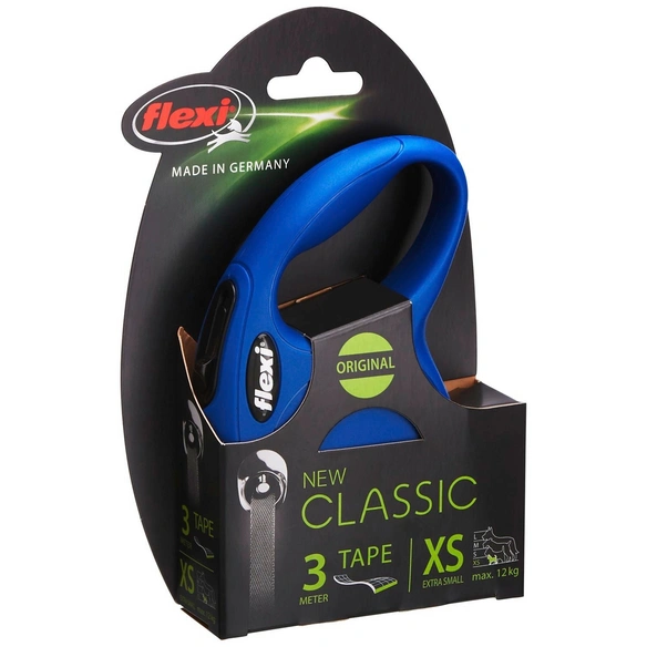 Gurt-Roll-Leine, »New Classic«, 3 m, bis 12 kg, blau