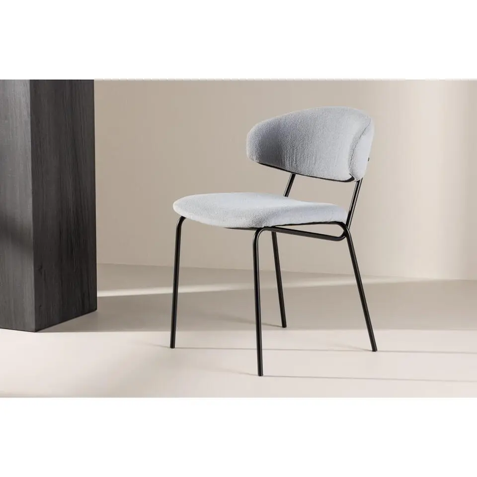 Svea - Tiko eetkamerstoel - boucle - lichtblauw