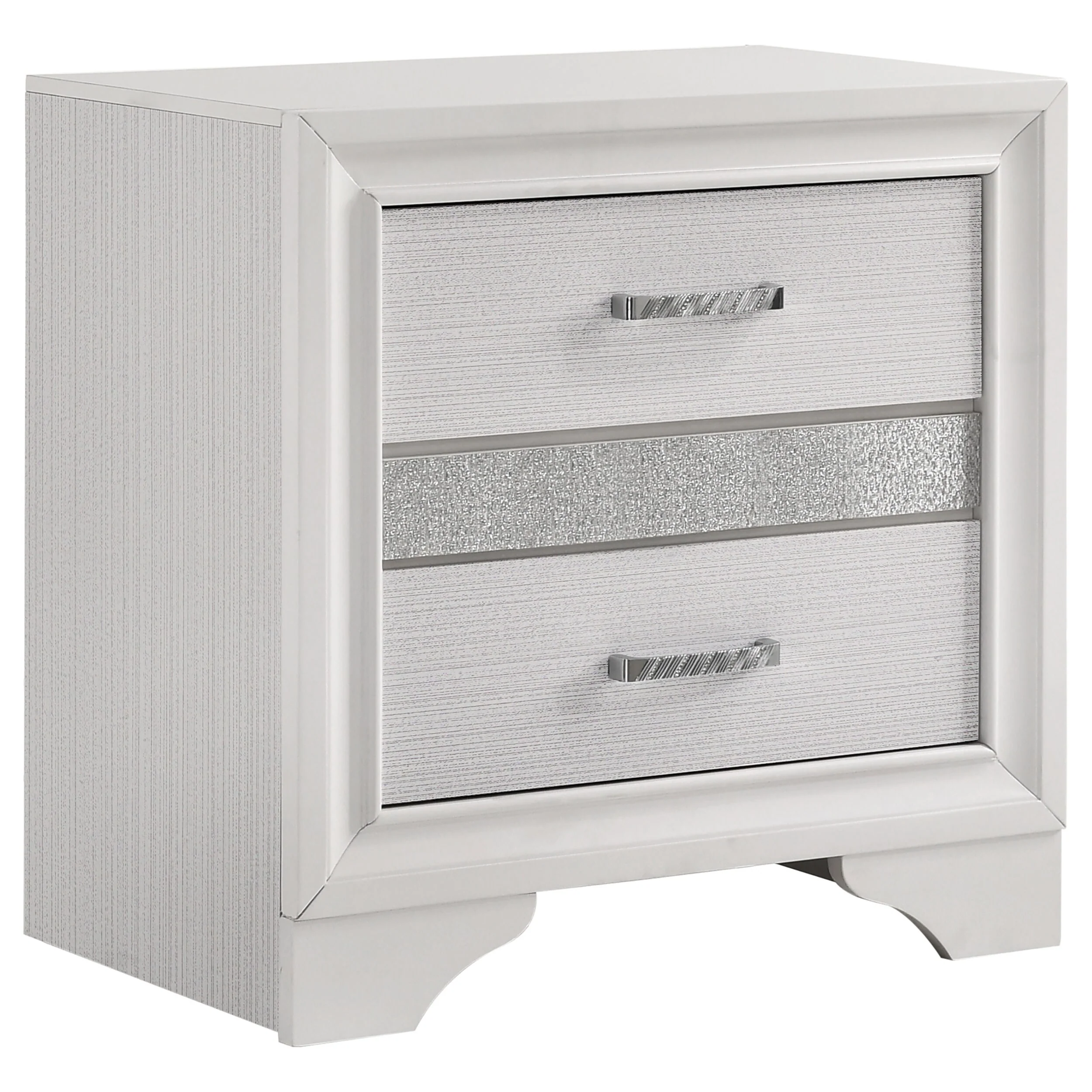 Miranda Contemporary 2-drawer Nightstand White
