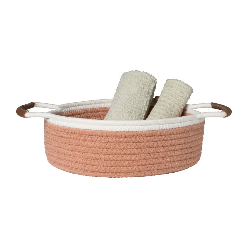 Mand colors laag - oranje/wit - &Oslash;30x10 cm